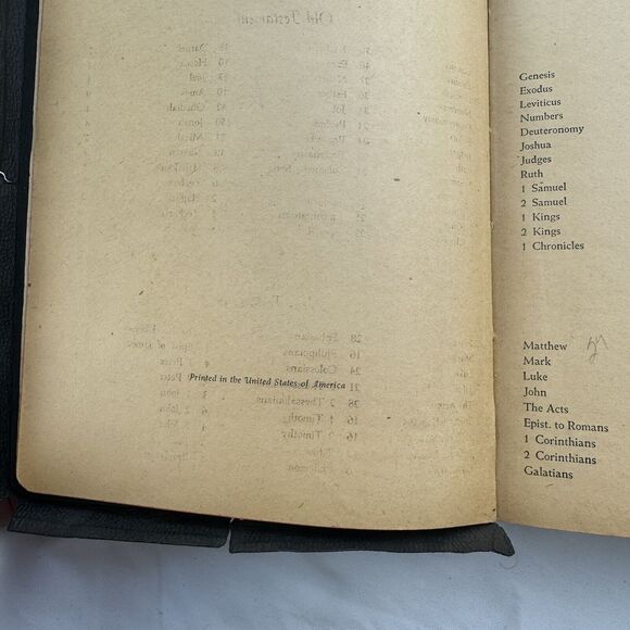 Holy Bible 1948 Inscription Red Letter Edition King James Self Pronouncing World - Picture 14 of 14